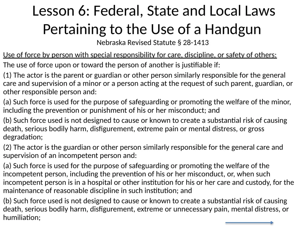 Nebraska State Patrol Concealed Handgun Permit - slide 168 of 191