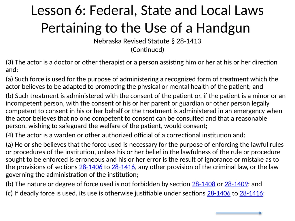 Nebraska State Patrol Concealed Handgun Permit - slide 169 of 191