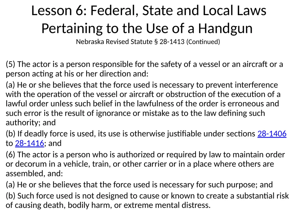 Nebraska State Patrol Concealed Handgun Permit - slide 170 of 191