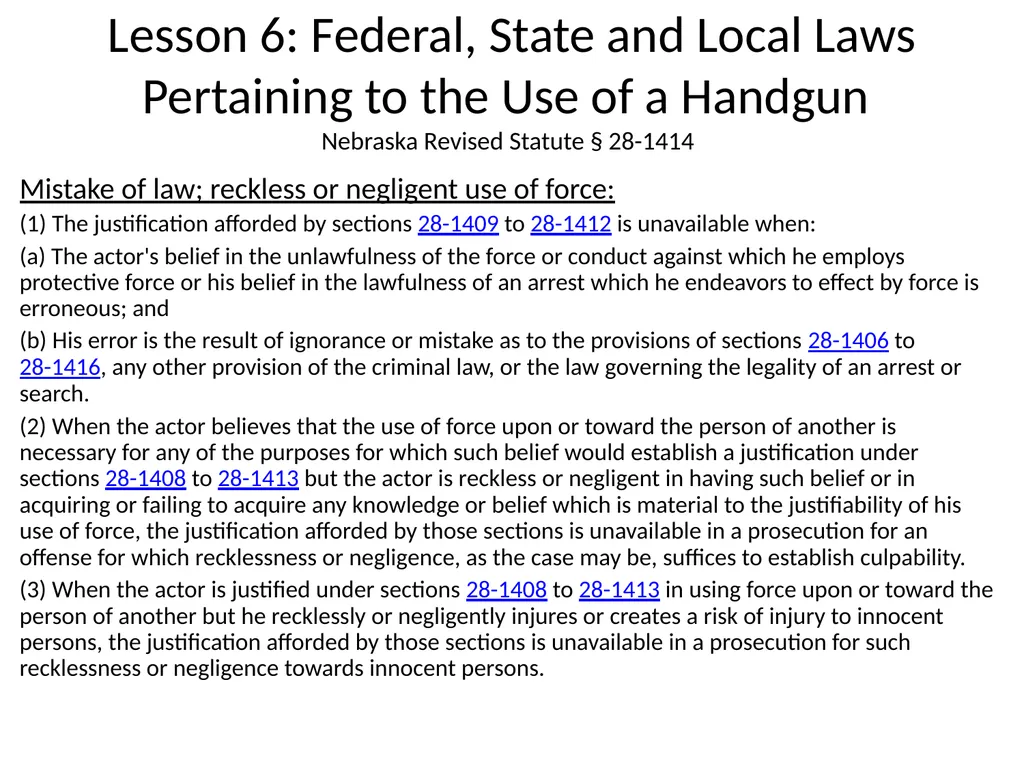 Nebraska State Patrol Concealed Handgun Permit - slide 171 of 191