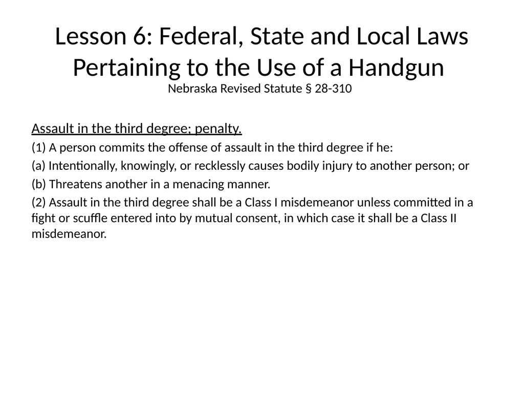 Nebraska State Patrol Concealed Handgun Permit - slide 175 of 191