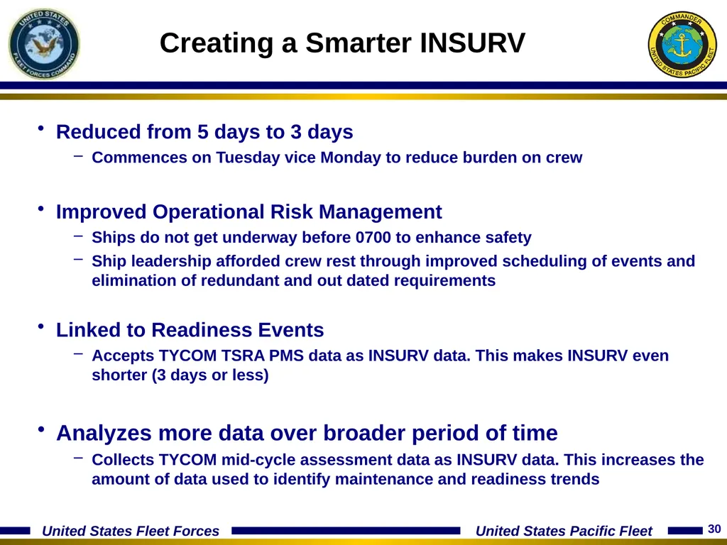 15 January 2014 Optimizing The Fleet Response Plan - slide 30 of 40