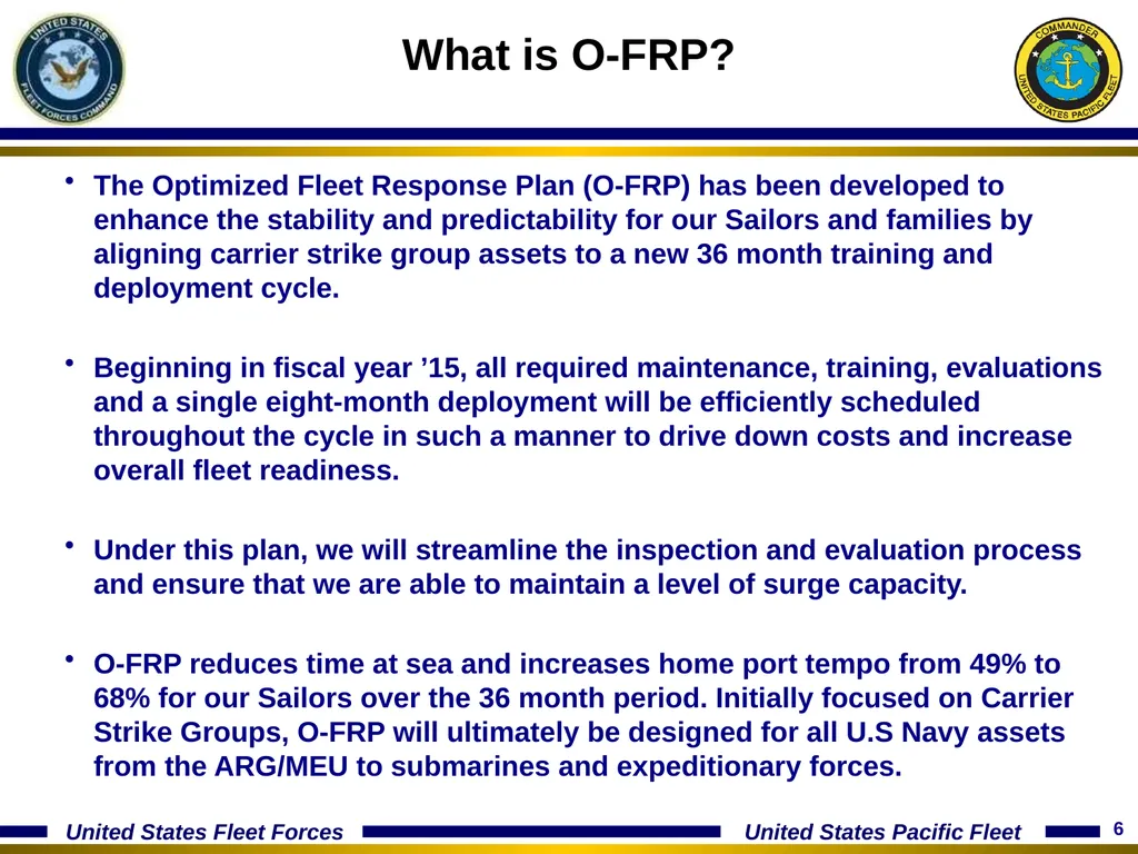 15 January 2014 Optimizing The Fleet Response Plan - slide 6 of 40