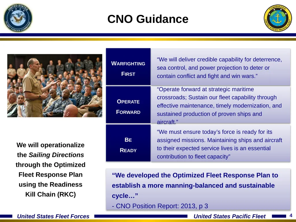 15 January 2014 Optimizing The Fleet Response Plan - slide 4 of 40
