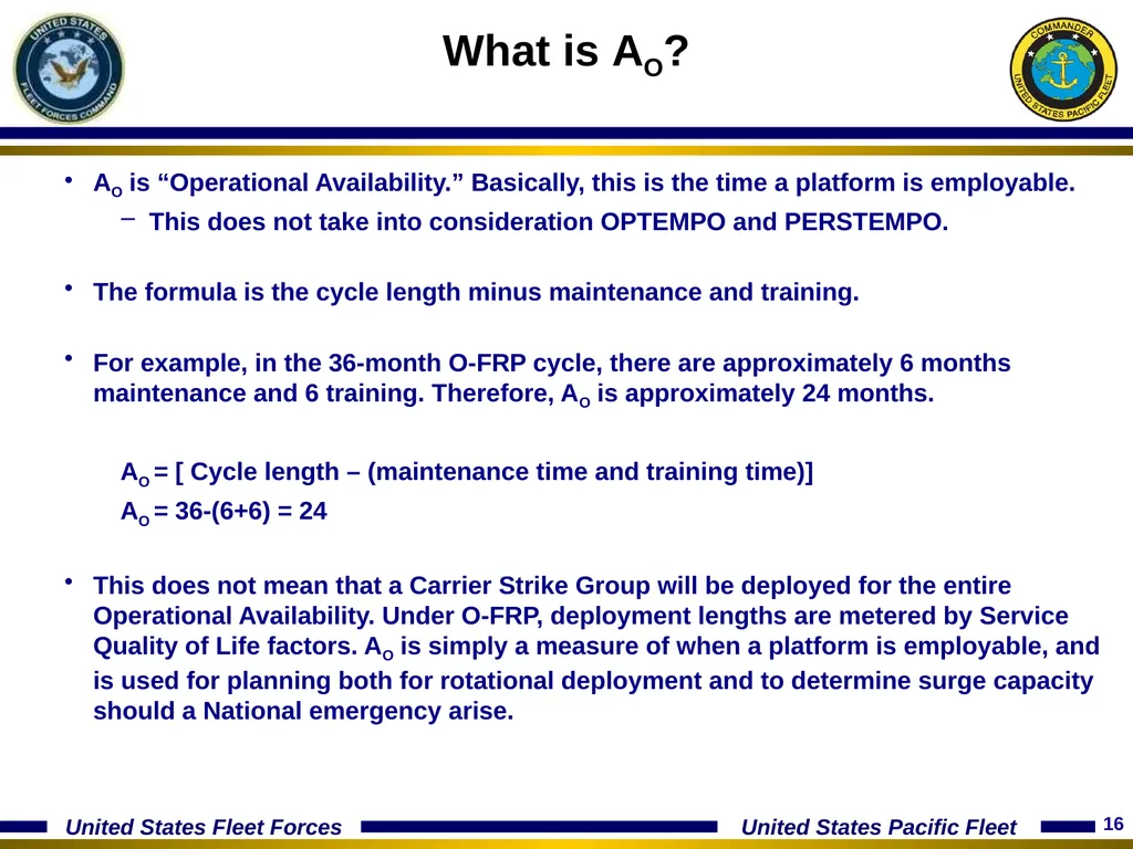 15 January 2014 Optimizing The Fleet Response Plan - slide 16 of 40