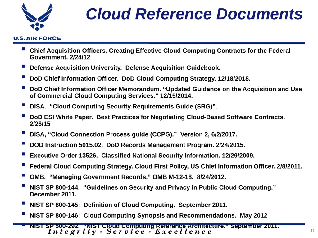 Acquiring Cloud A Contracting Officer’s and - slide 41 of 41