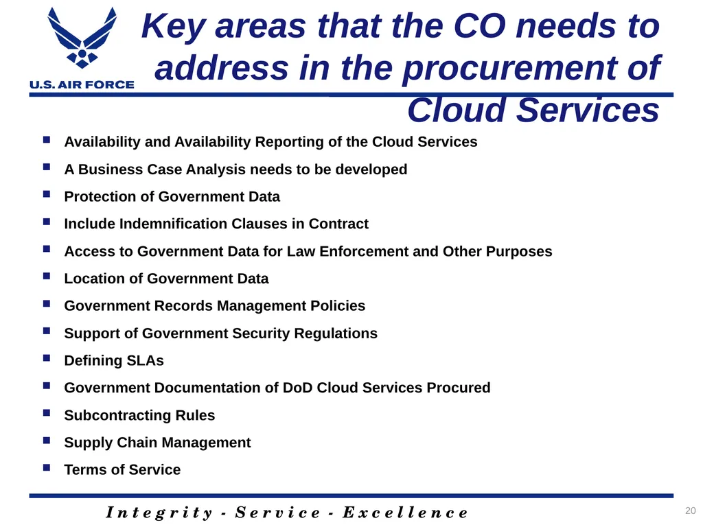 Acquiring Cloud A Contracting Officer’s and - slide 20 of 41