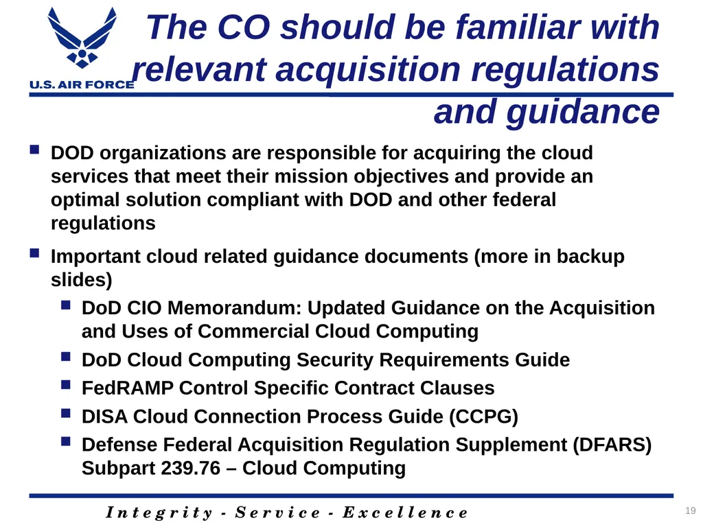 Acquiring Cloud A Contracting Officer’s and - slide 19 of 41