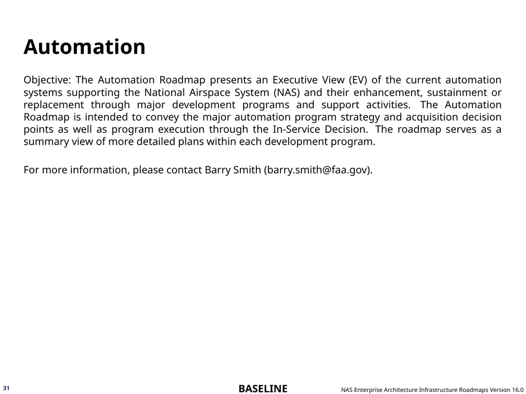 NAS Enterprise Architecture Infrastructure - slide 31 of 137