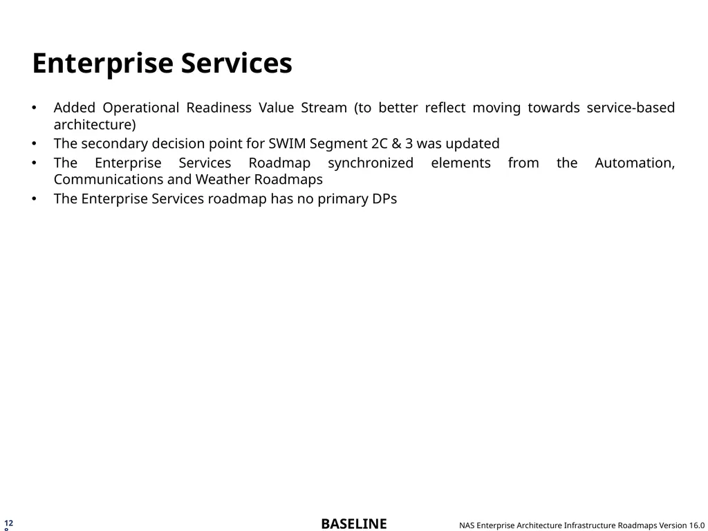 NAS Enterprise Architecture Infrastructure - slide 128 of 137