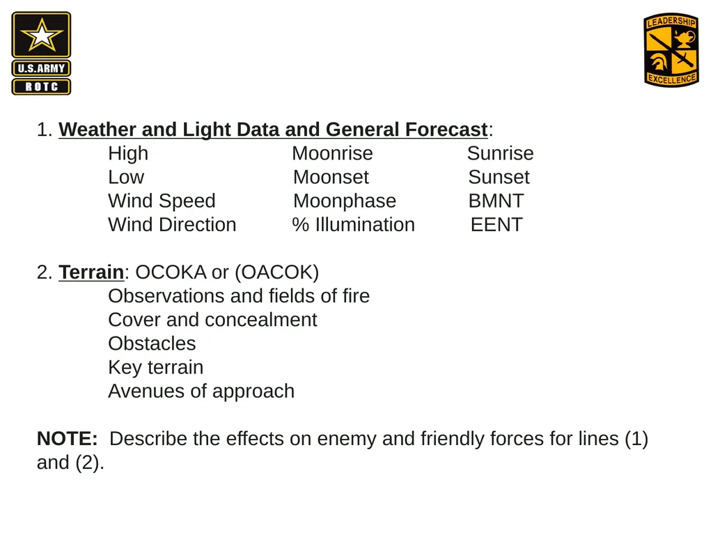 •Apply Army operations, doctrine and methodology - slide 9 of 41
