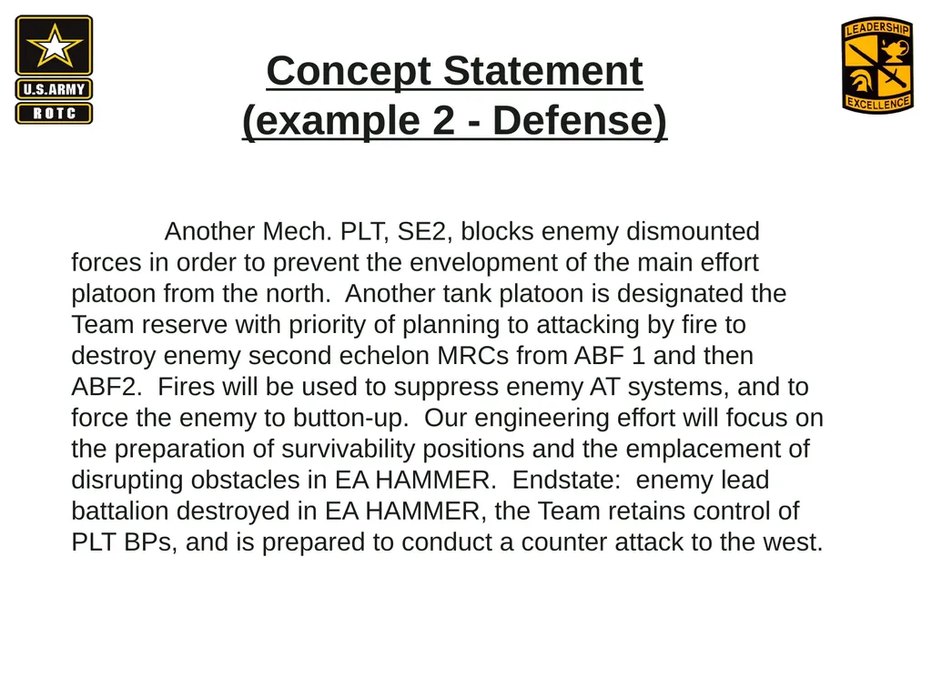 •Apply Army operations, doctrine and methodology - slide 27 of 41