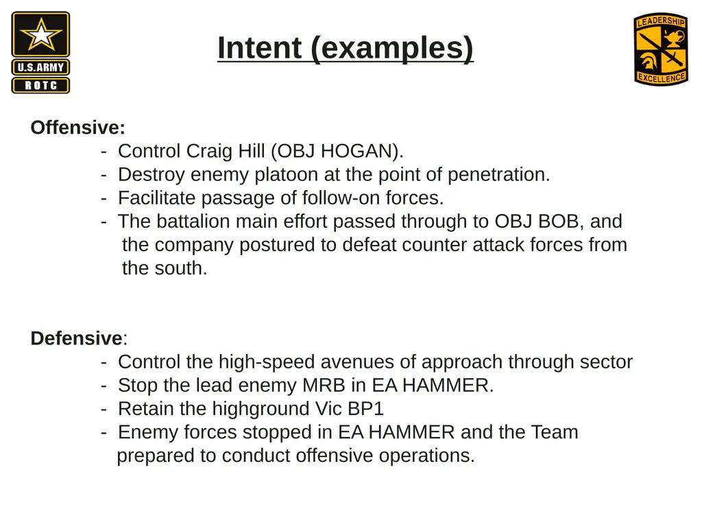 •Apply Army operations, doctrine and methodology - slide 21 of 41