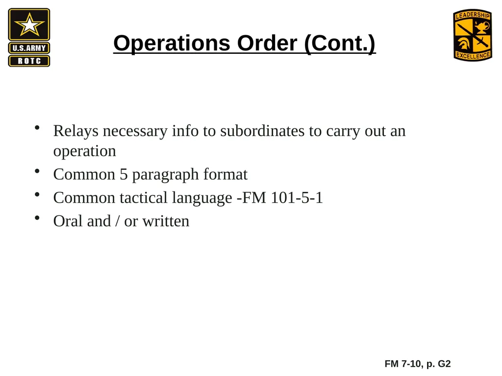 •Apply Army operations, doctrine and methodology - slide 4 of 41