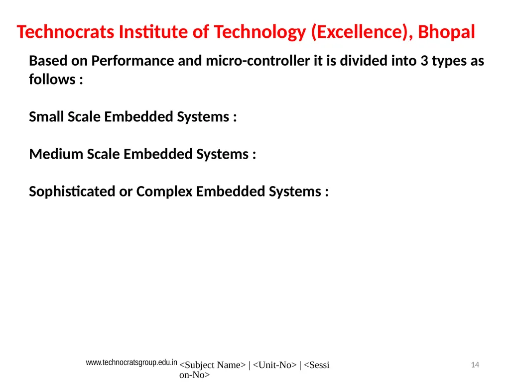 Microcontroller and Embedded system Embedded - slide 14 of 25