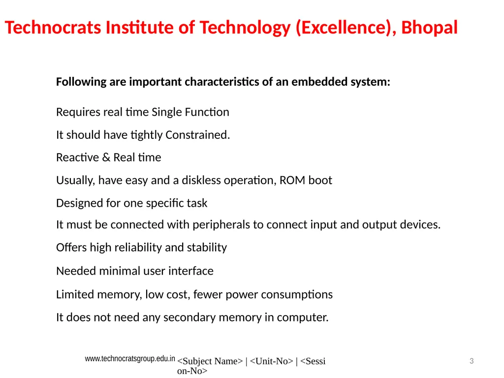 Microcontroller and Embedded system Embedded - slide 3 of 25