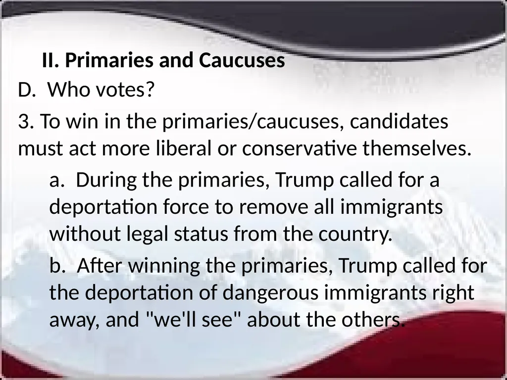 National Elections I. Modern American Political - slide 21 of 55