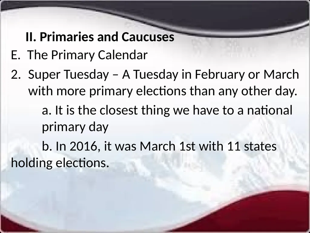 National Elections I. Modern American Political - slide 24 of 55