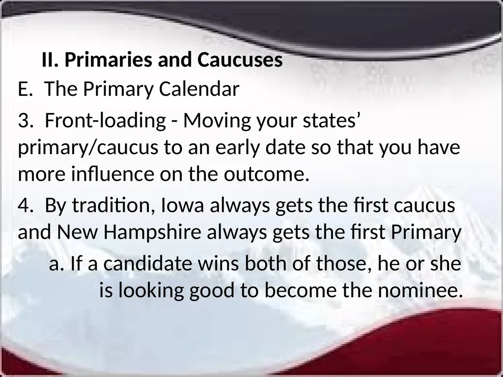 National Elections I. Modern American Political - slide 25 of 55