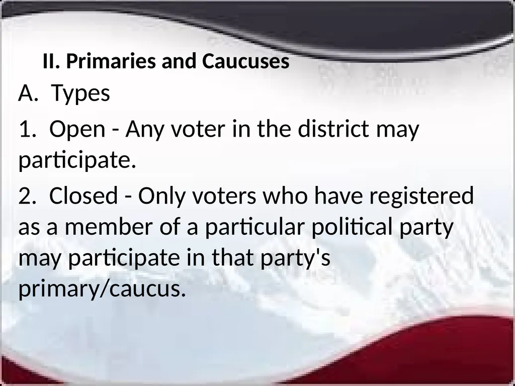 National Elections I. Modern American Political - slide 7 of 55