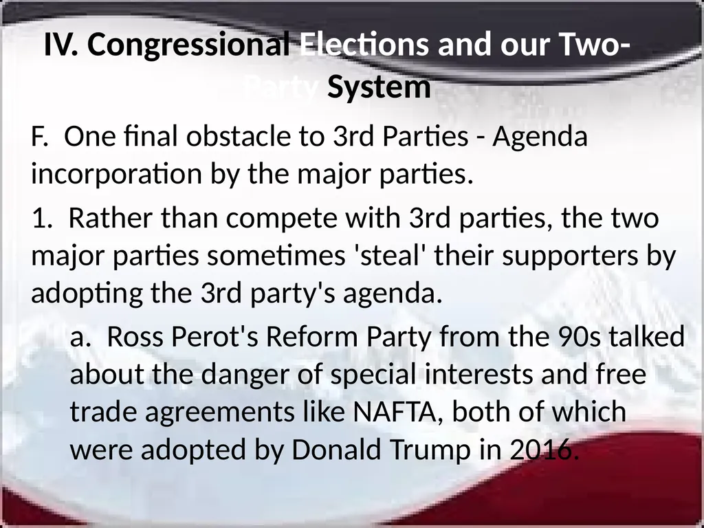 National Elections I. Modern American Political - slide 47 of 55