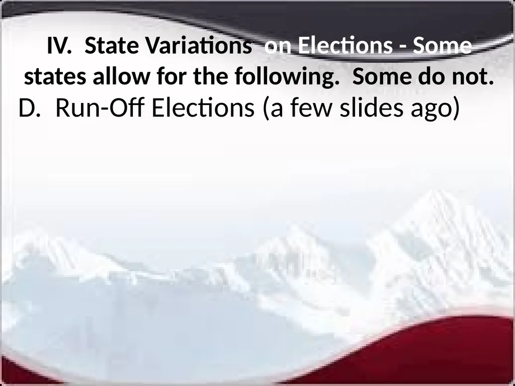 National Elections I. Modern American Political - slide 51 of 55