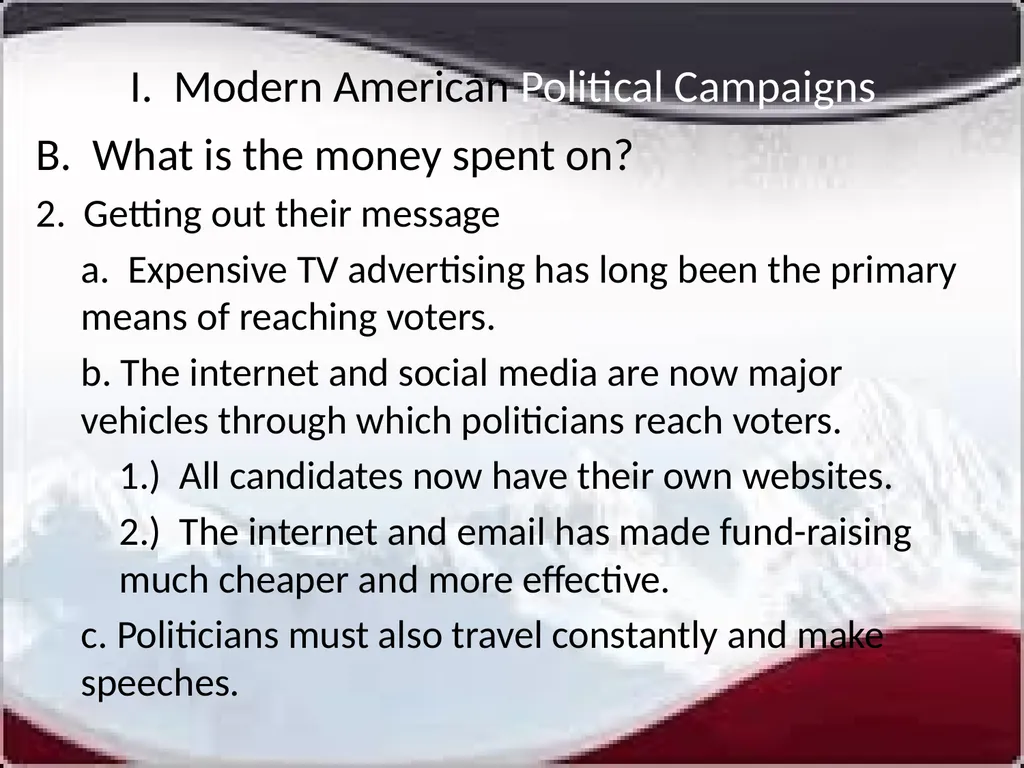 National Elections I. Modern American Political - slide 5 of 55