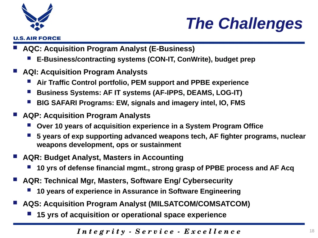 1 Staffing and Technical AQ Services Support - slide 18 of 19