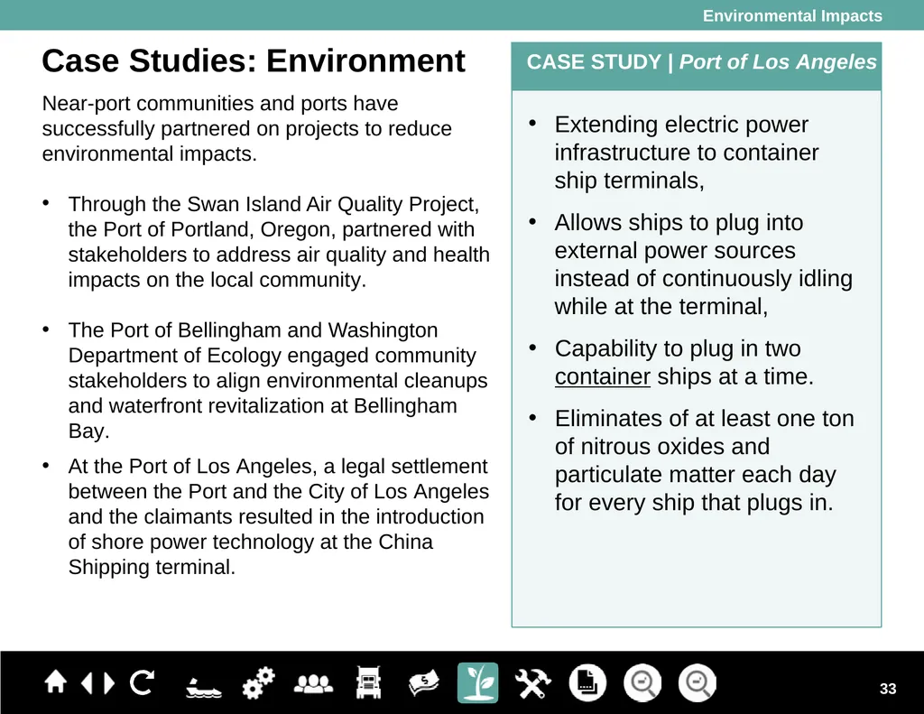 Ports Primer for Communities Module 1: An Overview - slide 33 of 41