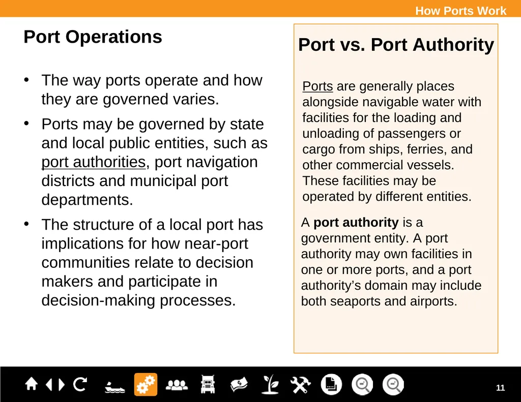 Ports Primer for Communities Module 1: An Overview - slide 11 of 41
