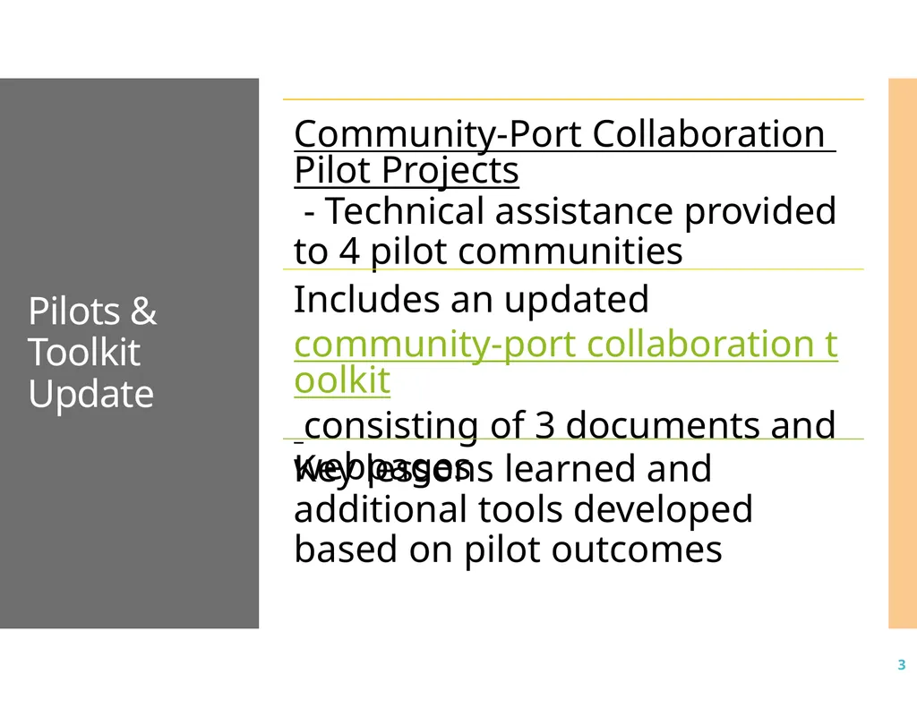 Ports Primer for Communities Module 1: An Overview - slide 3 of 41