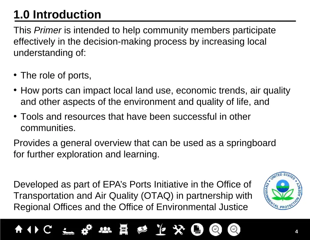 Ports Primer for Communities Module 1: An Overview - slide 4 of 41