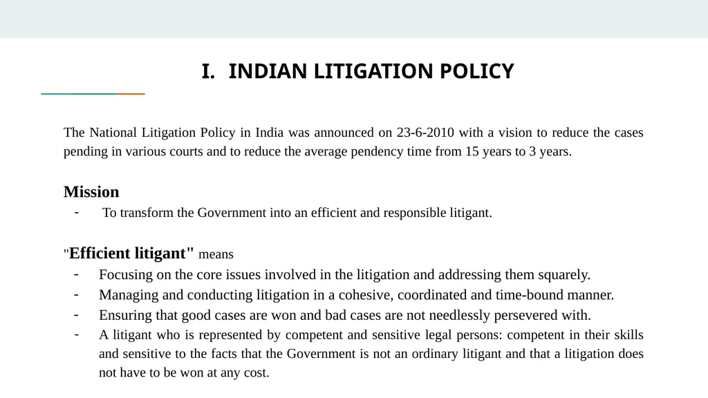 GOVERNMENT AS AN IDEAL LITIGANT Is it a Myth or - slide 2 of 26