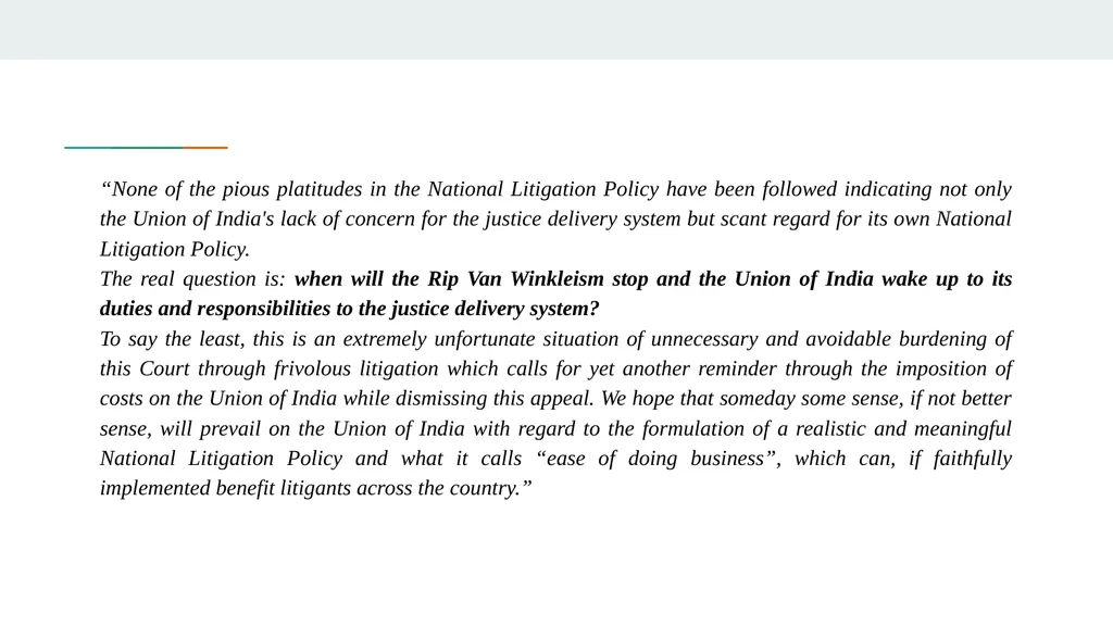 GOVERNMENT AS AN IDEAL LITIGANT Is it a Myth or - slide 23 of 26