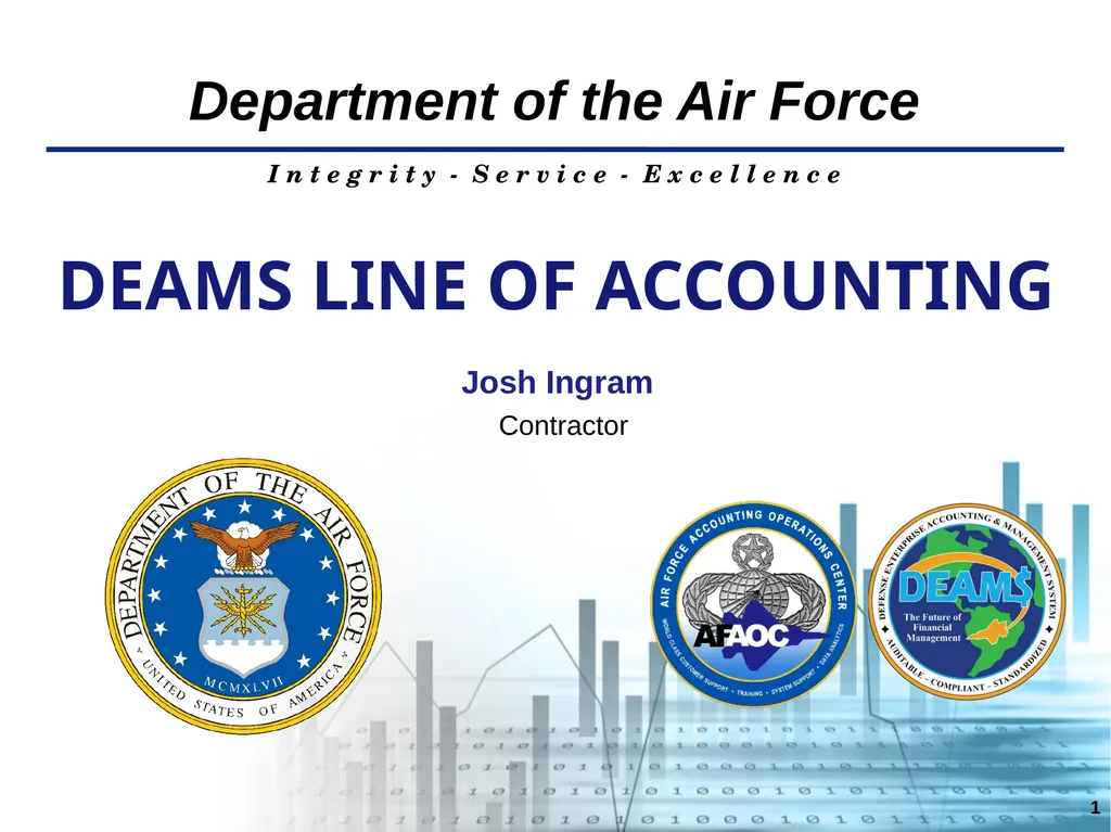 DEAMS LINE OF ACCOUNTING 1 Josh Ingram Contractor - slide 1 of 17