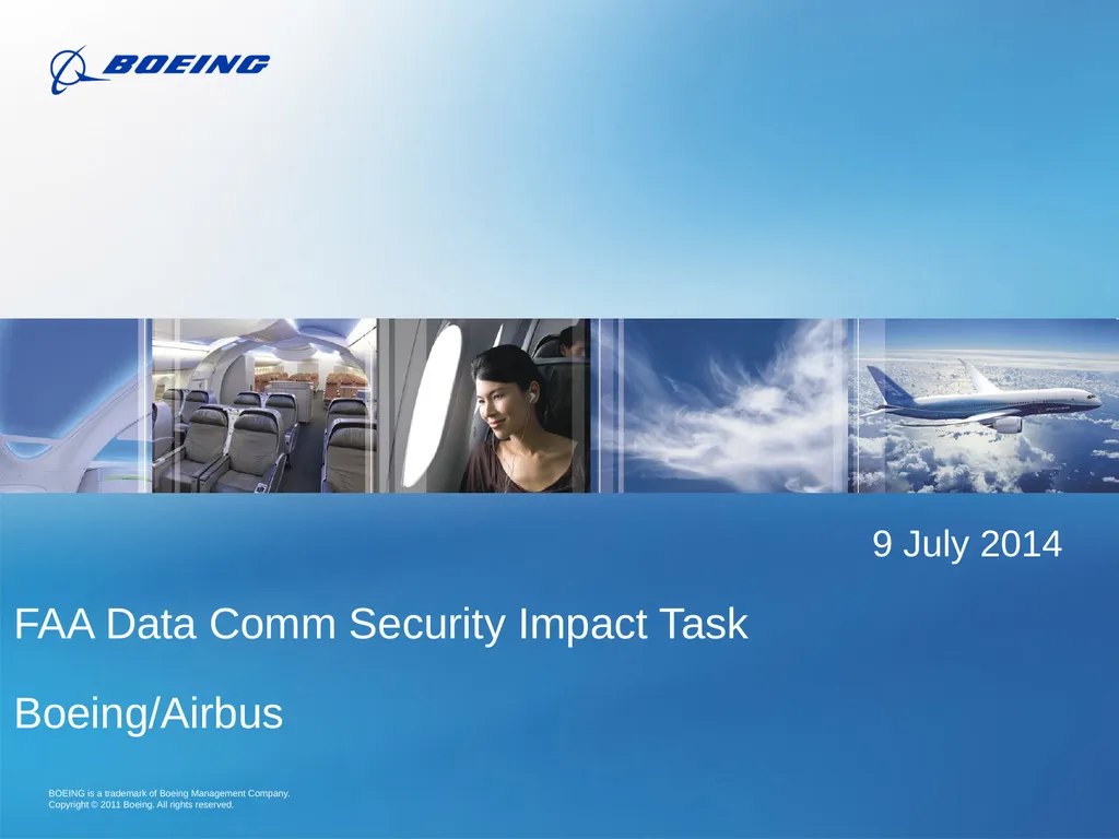 9 July 2014 FAA Data Comm Security Impact Task - slide 1 of 32
