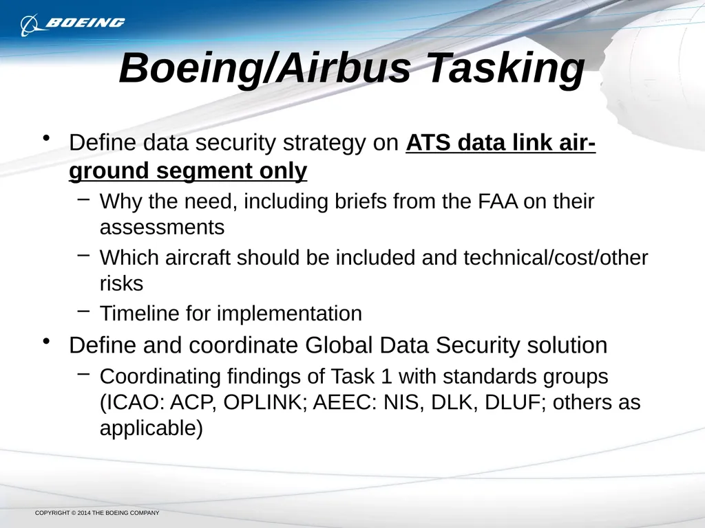 9 July 2014 FAA Data Comm Security Impact Task - slide 3 of 32