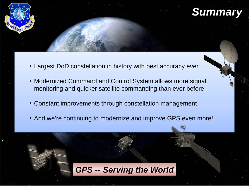 GPS Status and Modernization Capt Damon Smith PNT - slide 11 of 12