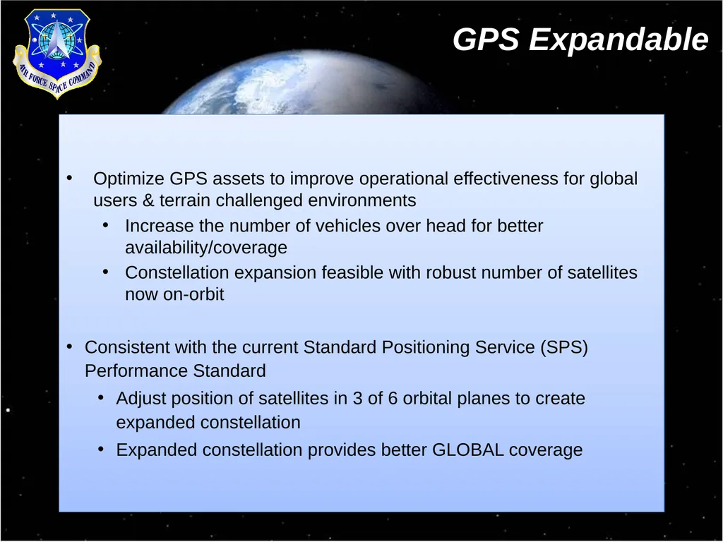 GPS Status and Modernization Capt Damon Smith PNT - slide 10 of 12