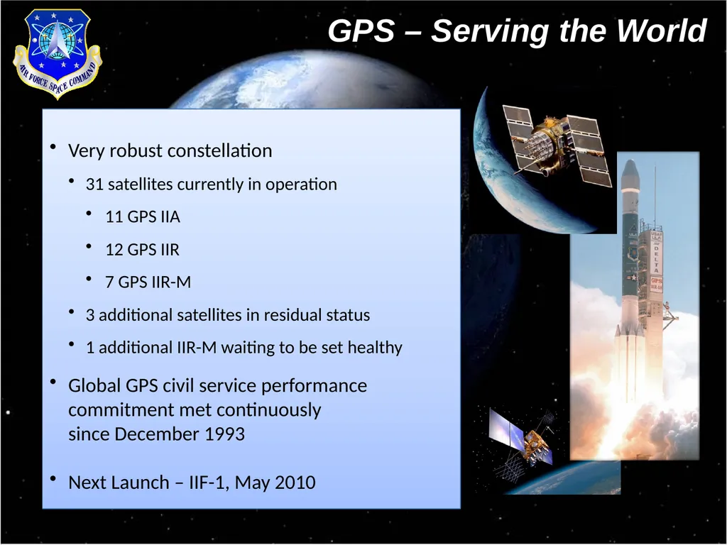 GPS Status and Modernization Capt Damon Smith PNT - slide 4 of 12