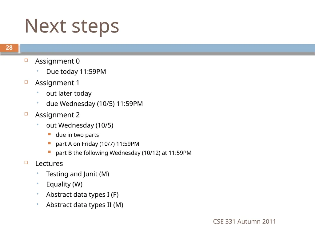 CSE 331 Software Design & Implementation software - slide 28 of 29