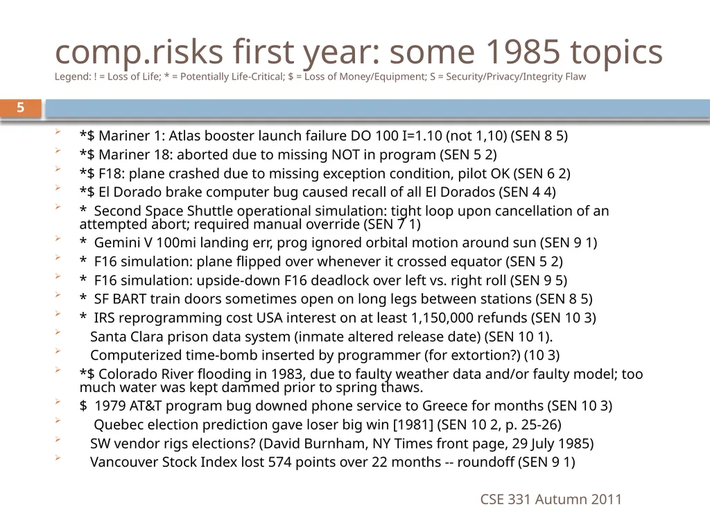 CSE 331 Software Design & Implementation software - slide 5 of 29