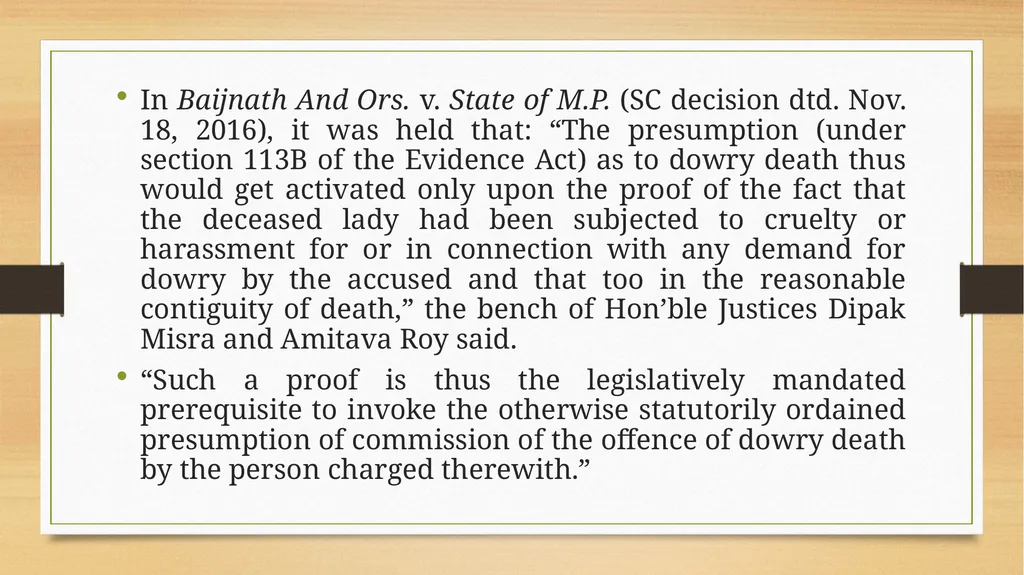 PRESUMPTIONS UNDER THE INDIAN EVIDENCE ACT, 1872 © - slide 25 of 45