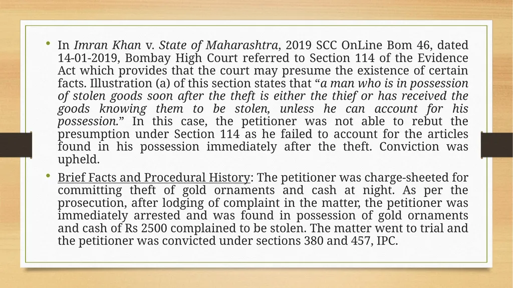 PRESUMPTIONS UNDER THE INDIAN EVIDENCE ACT, 1872 © - slide 14 of 45