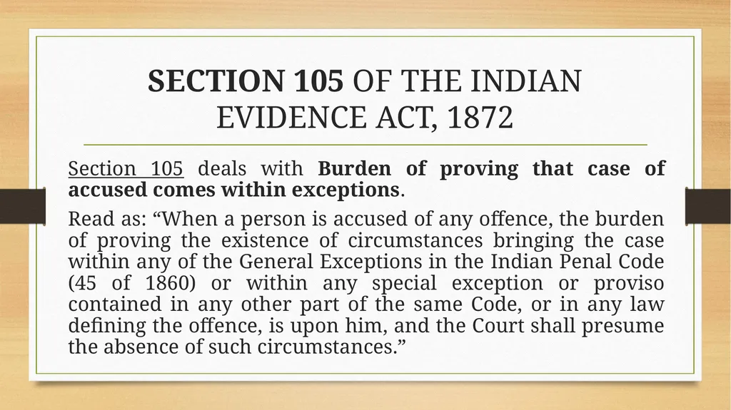 PRESUMPTIONS UNDER THE INDIAN EVIDENCE ACT, 1872 © - slide 16 of 45