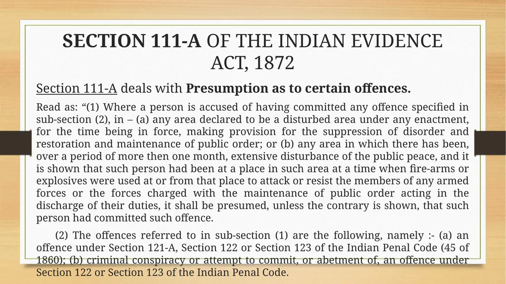 PRESUMPTIONS UNDER THE INDIAN EVIDENCE ACT, 1872 © - slide 20 of 45