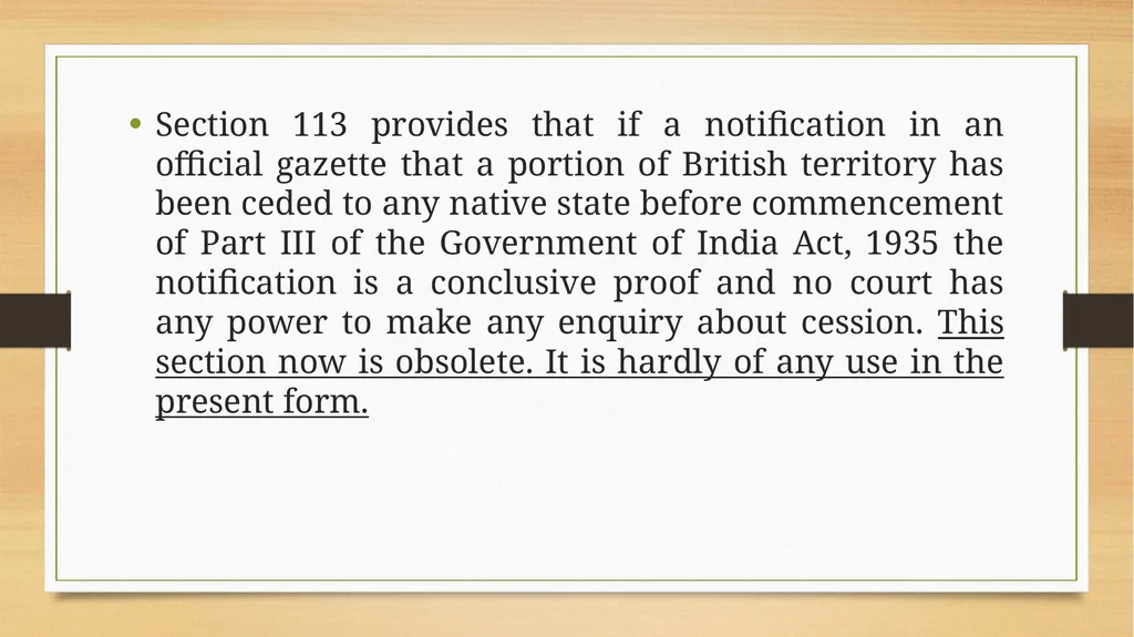PRESUMPTIONS UNDER THE INDIAN EVIDENCE ACT, 1872 © - slide 44 of 45