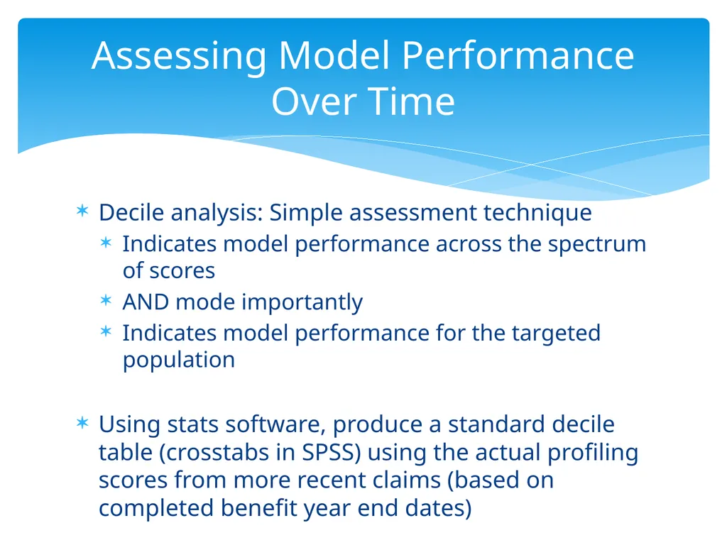 Continuing Model Maintenance Maintaining Model - slide 3 of 22