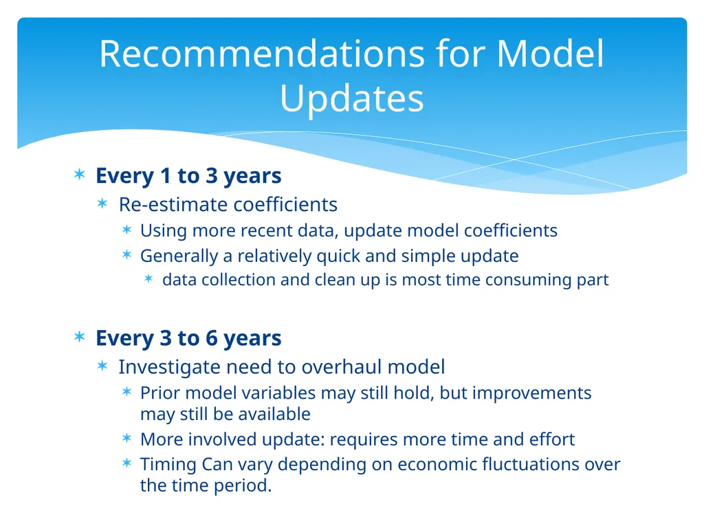 Continuing Model Maintenance Maintaining Model - slide 15 of 22