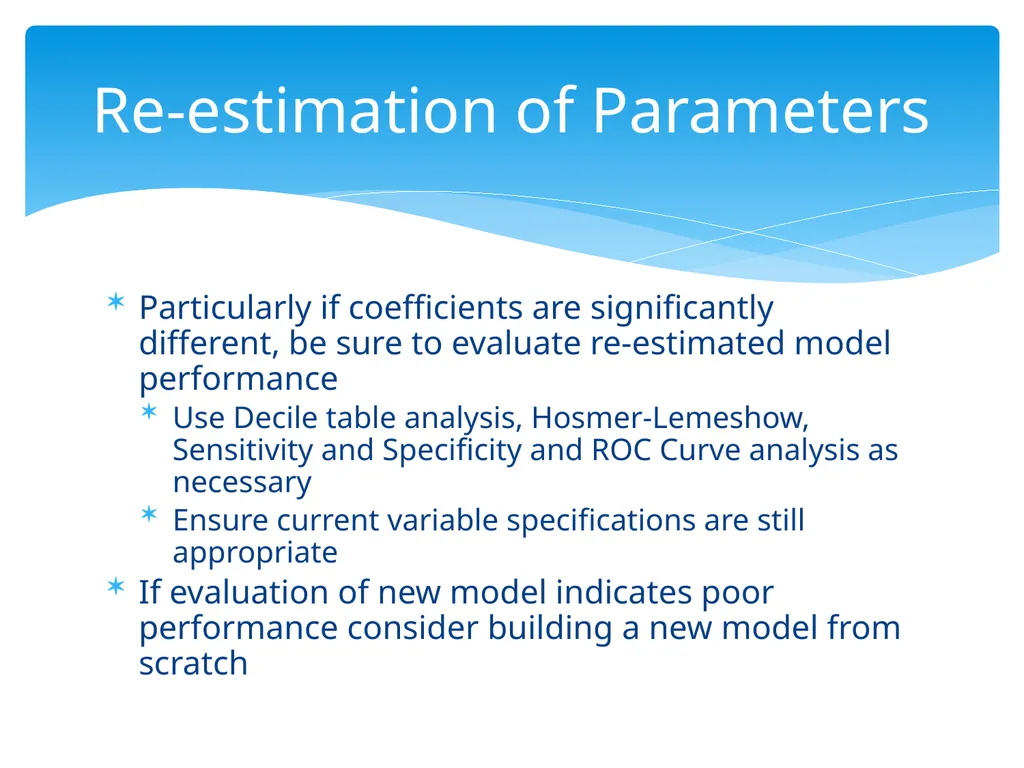 Continuing Model Maintenance Maintaining Model - slide 19 of 22